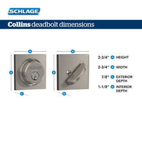 Schlage FB55N G LAT 622 COL interior thumbturn lock closeup