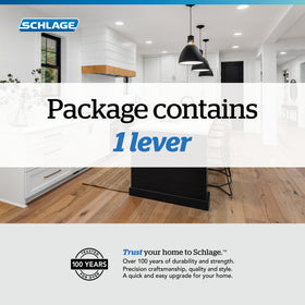 Schlage Matte black finish coordinates with neutral grey accents