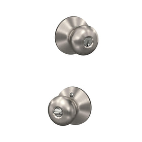 Schlage Plymouth keyed-entry front door knob for secure access
