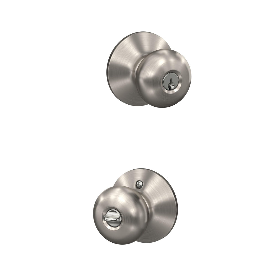 Schlage Plymouth keyed-entry front door knob for secure access