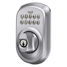 Schlage Plymouth six-digit programming supports multiple codes.