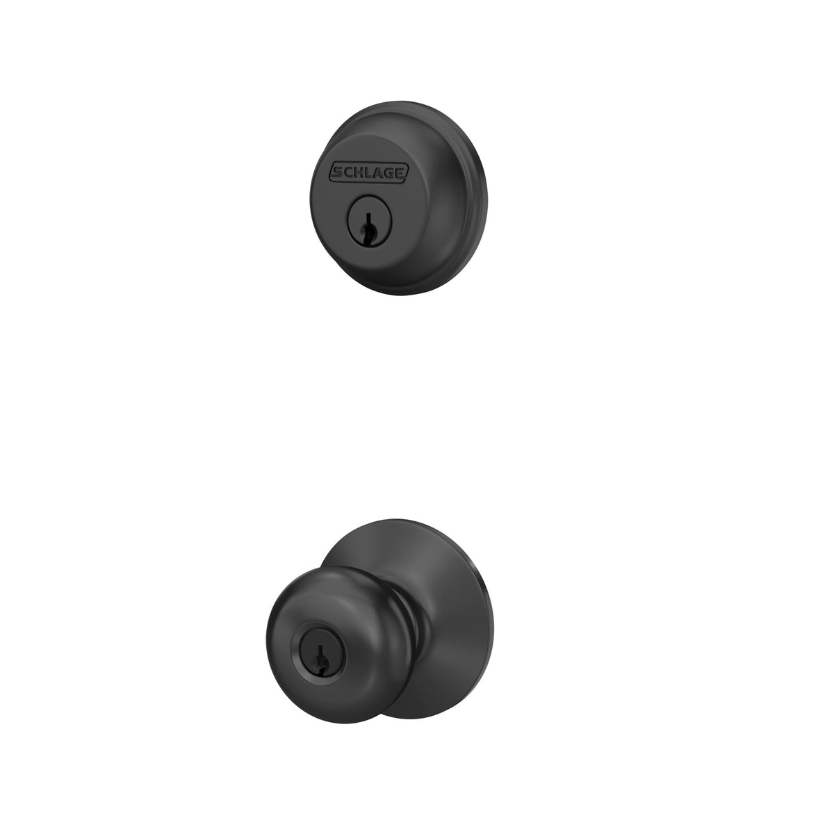 Strike reinforcer with 3-inch screws strengthens the door frame.