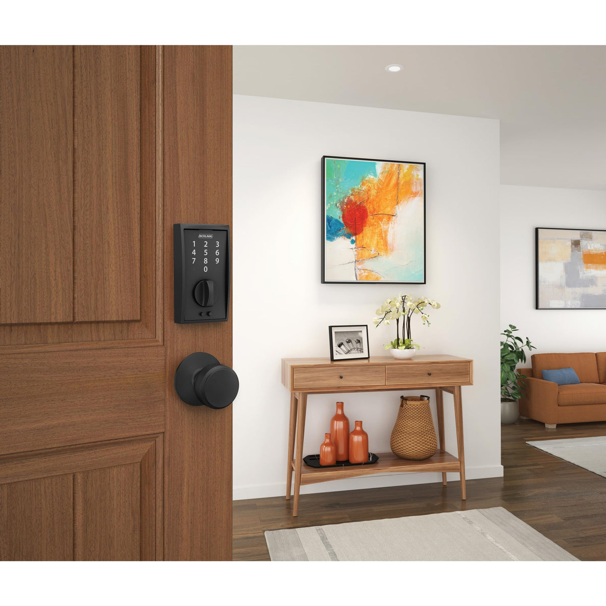 DIY installation scene with screwdriver showing easy replacement of existing deadbolt