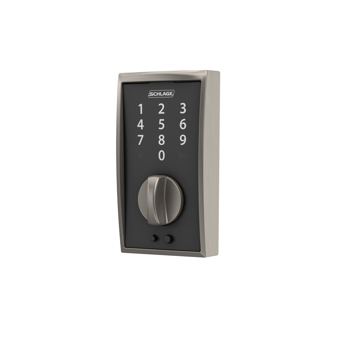Schlage Touch Century exterior lock with illuminated keypad for night entry