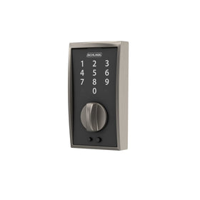 Schlage Touch Century exterior lock with illuminated keypad for night entry