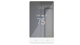 Schluter Ditra-Heat E-RS1 thermostat with Control4 dashboard for smart home control.