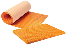 Schluter Ditra-Heat provides waterproofing and vapor management under stone or tile