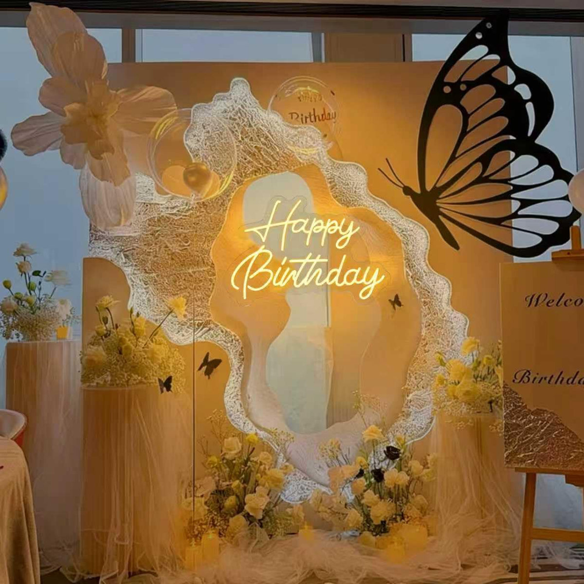 Schmtsuntoo HMT durable 7mm acrylic sign for repeated party use.