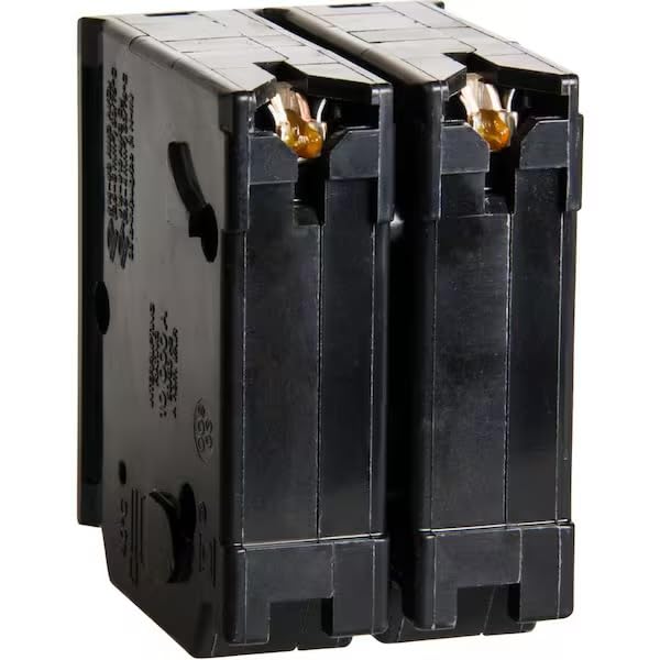 Schneider Electric BKR SQ. D HOM 2P 50A 2in side view highlighting easy wiring access.