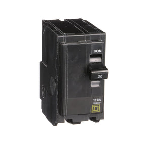 Schneider Electric QO220CP visual trip indicator helps quick status checks.