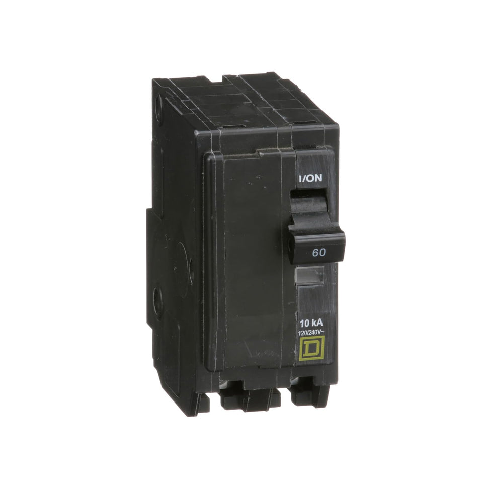 Schneider Electric Qwik Open 60A 2-pole breaker front view for quick installation.