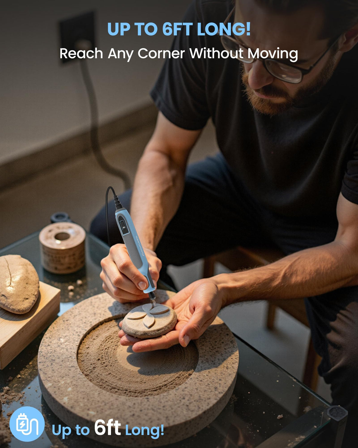 SCHTUMPA includes 18 accessories for sanding, polishing, drilling, and carving projects.