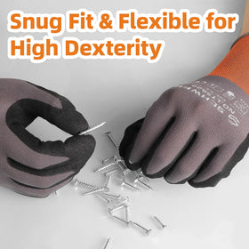 Schwer breathable 360-degree knit keeps hands cool during extended wear.