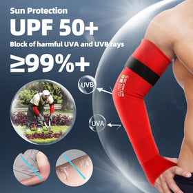 Schwer AIR-SKIN sleeve shows UPF50+ sun protection while working outdoors.