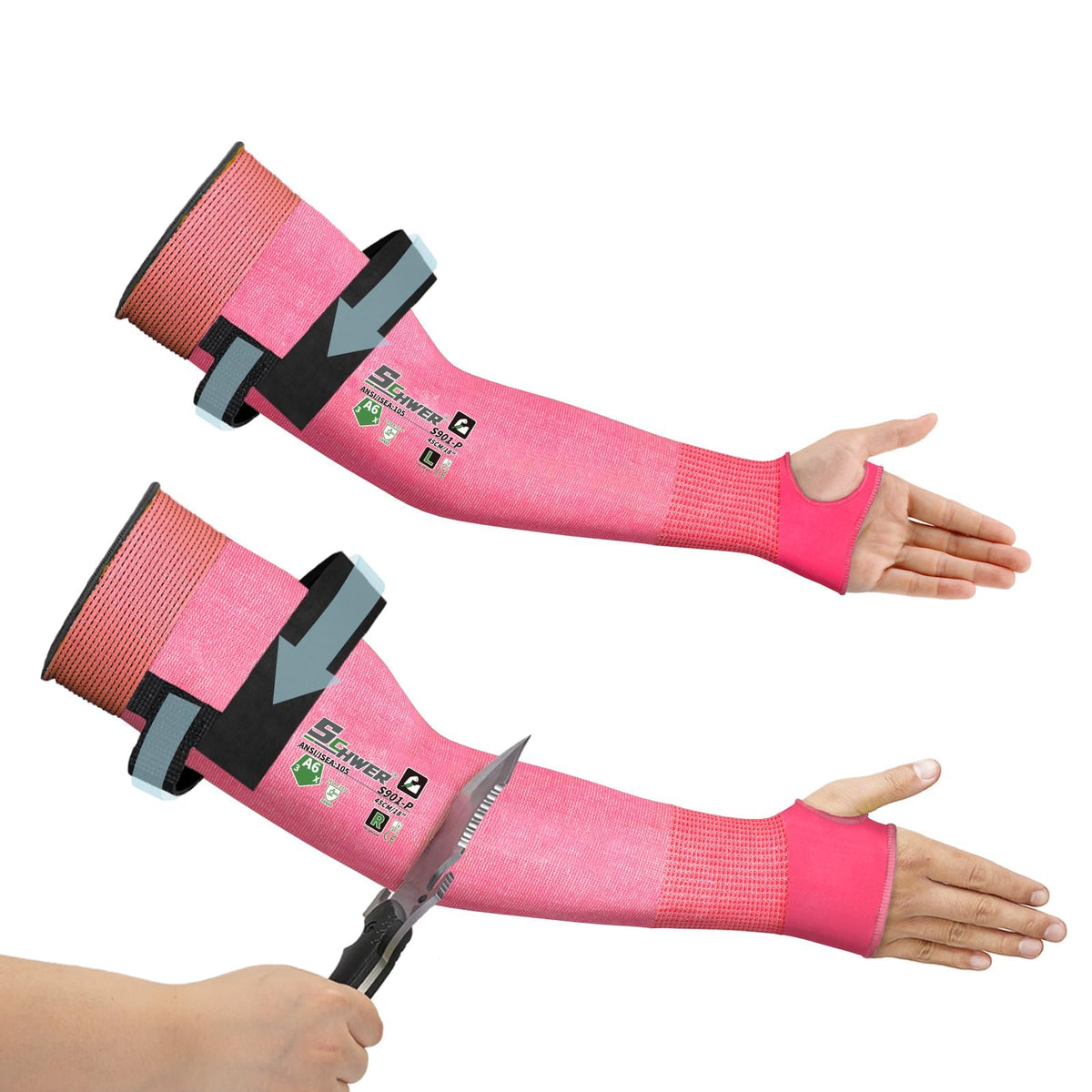 Schwer AIR-SKIN S901-P cut protection knit close-up for safety.