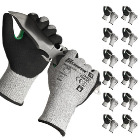 Schwer ANSI 6 cut gloves with sandy nitrile grip for secure handling