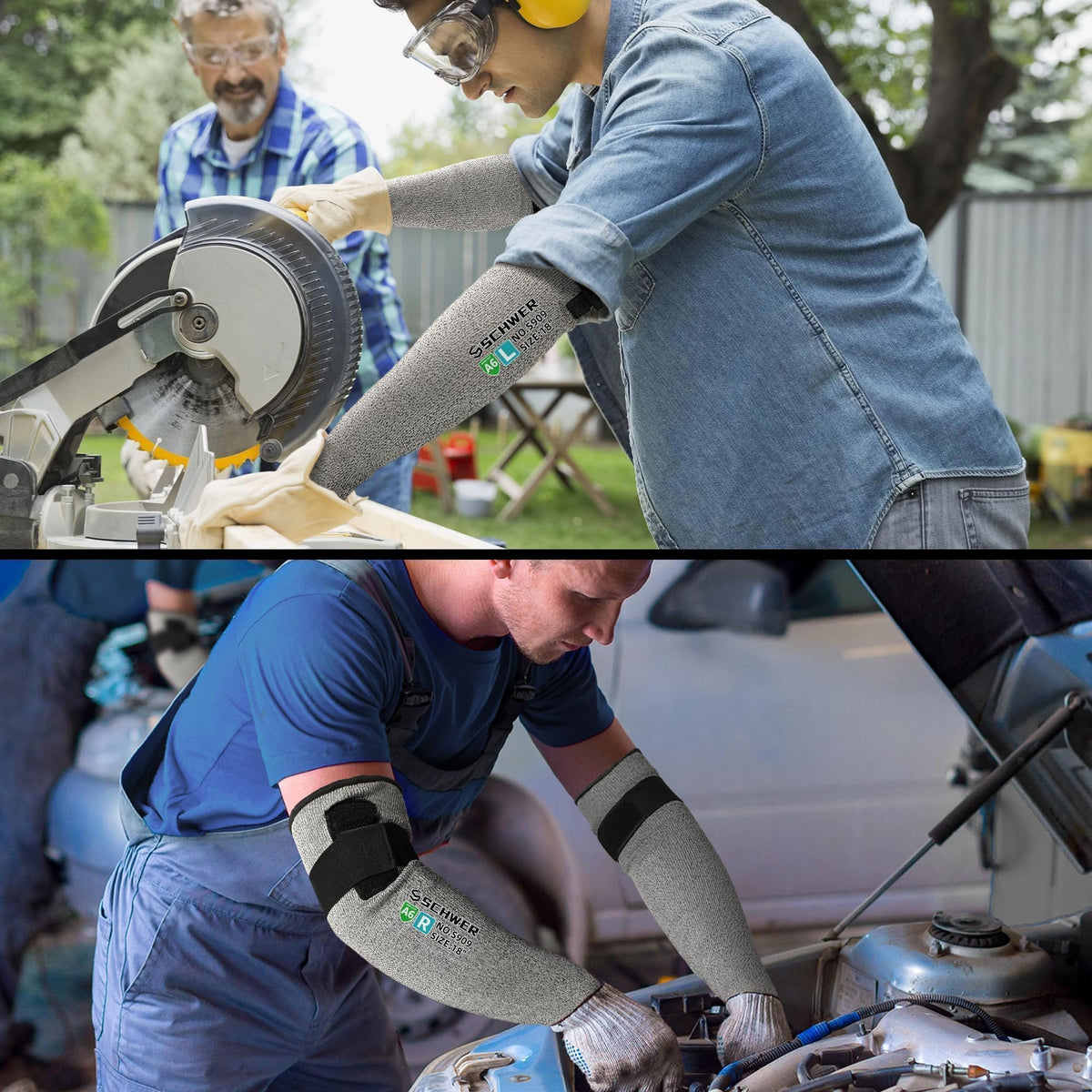 Schwer arm sleeves in appliance manufacturing scenario highlight safe handling