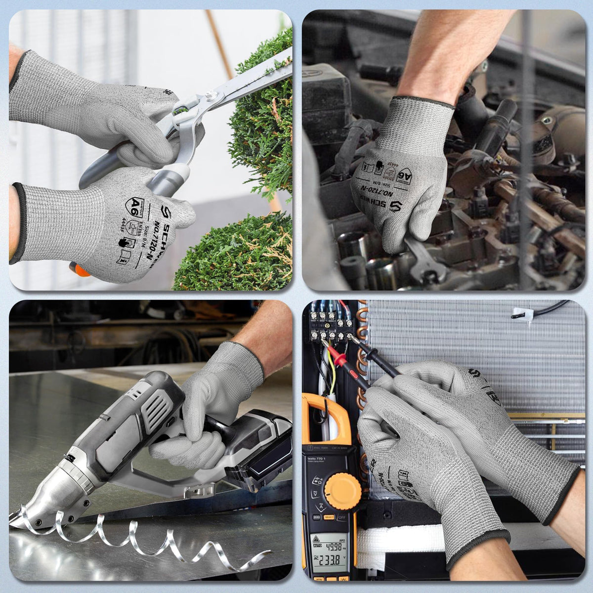 Schwer construction and cargo handling gloves reduce hand injuries on site
