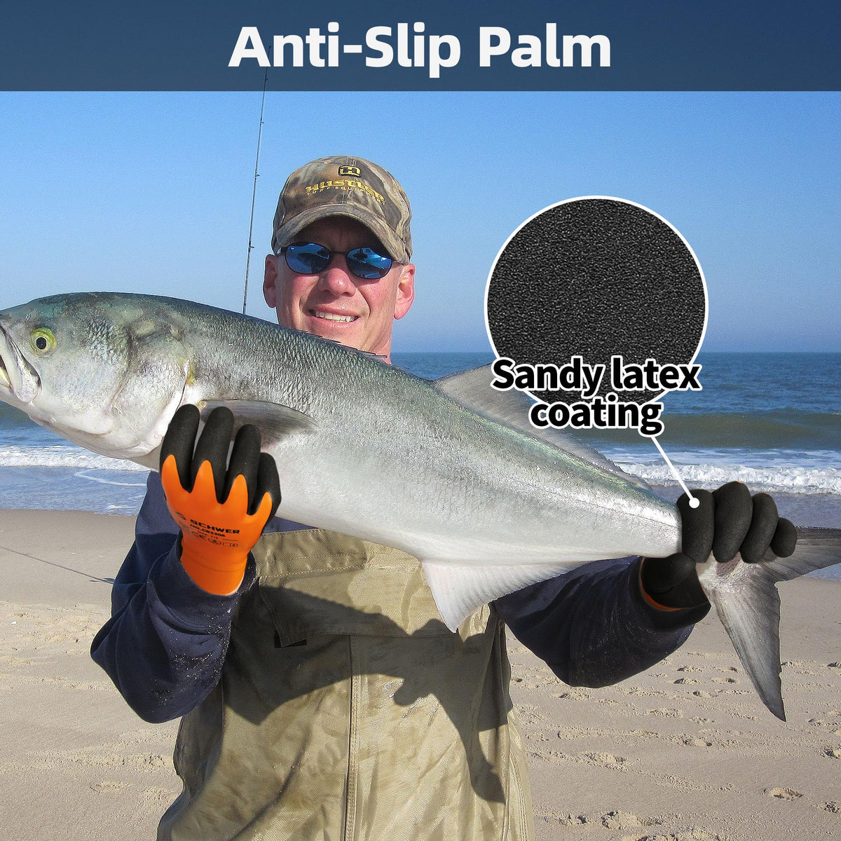 Schwer CR3306 gloves elastic cuff and flexible fit for extended wear.