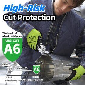 Schwer gloves with sandy nitrile coating show strong grip in wet conditions.