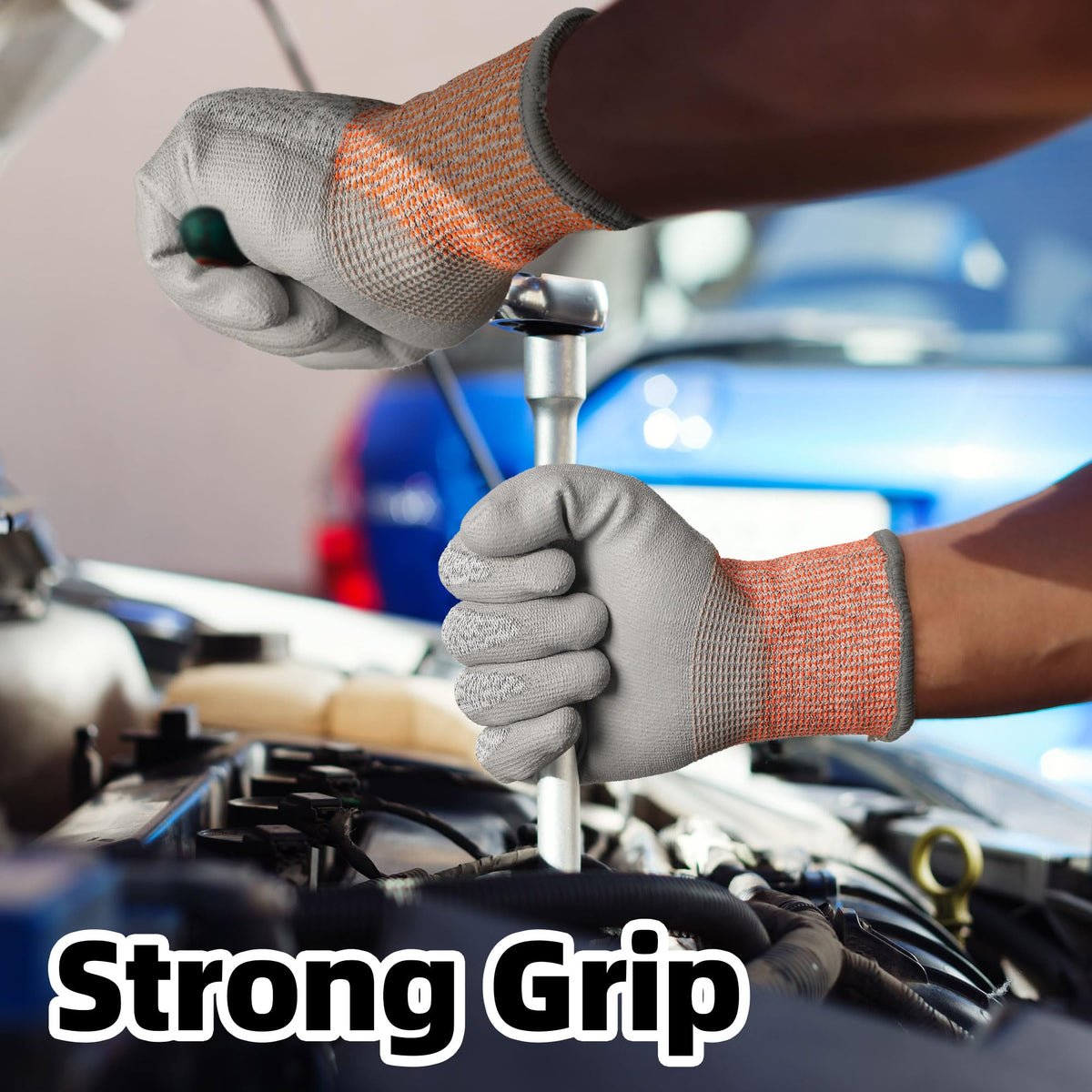 Schwer durable wear-resistant gloves in use at a workshop