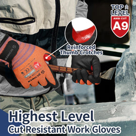 Insulated acrylic terry liner keeps hands warm in freezing conditions