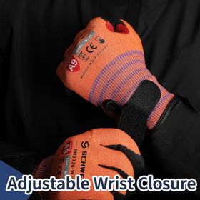 Velcro wrist closure on Schwer FreezeGuard-X prevents wind intrusion