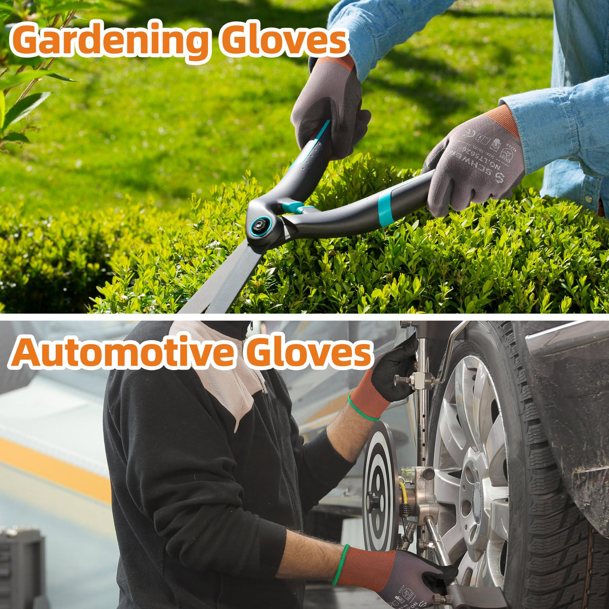 Schwer versatile work gloves suit mechanical, automotive, and construction tasks.