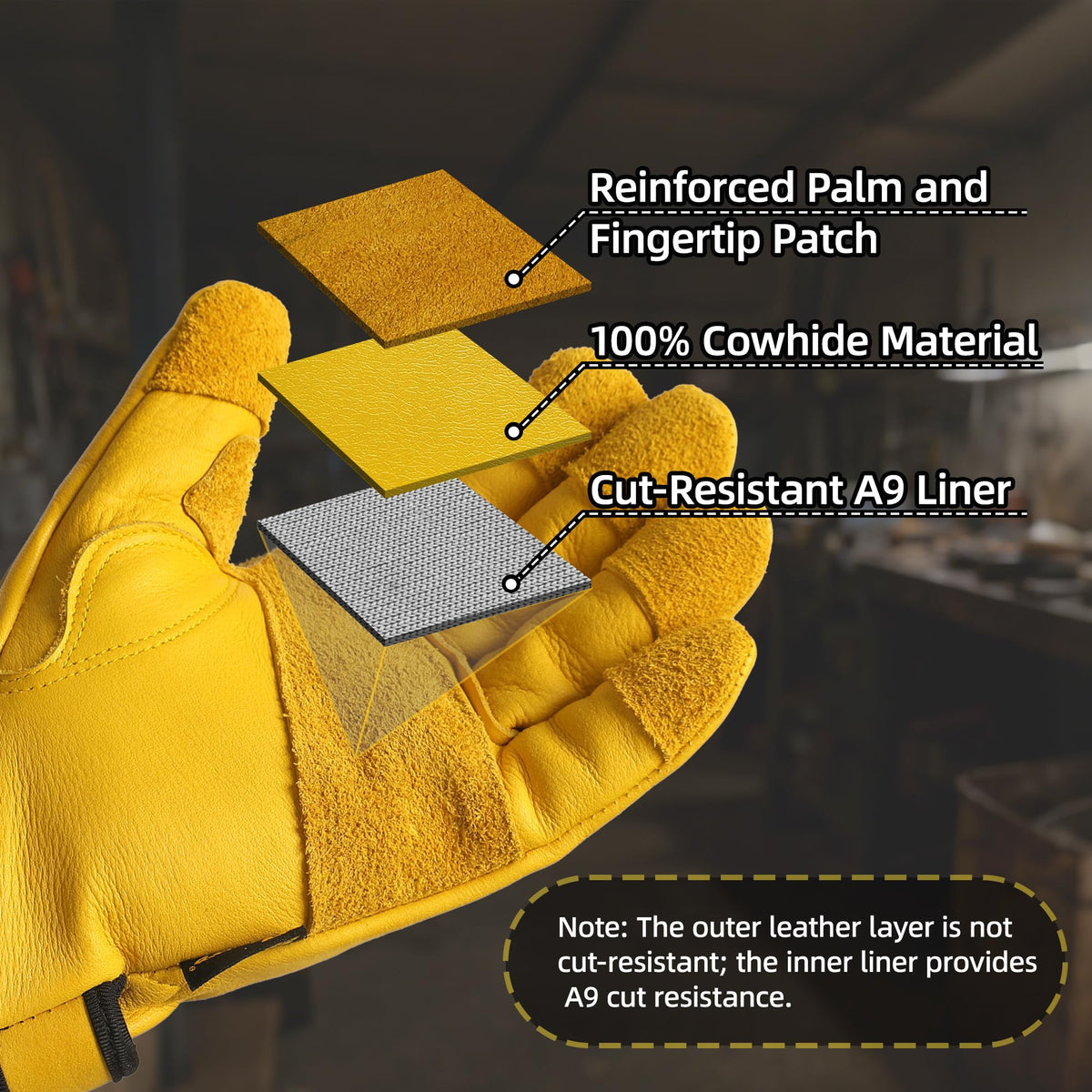 Schwer PM3401 cut-resistant gloves fingertip reinforcement for improved precision.