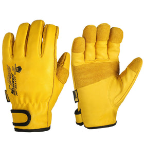 Schwer PM3401 cut-resistant leather gloves with palm detail for safer grip.