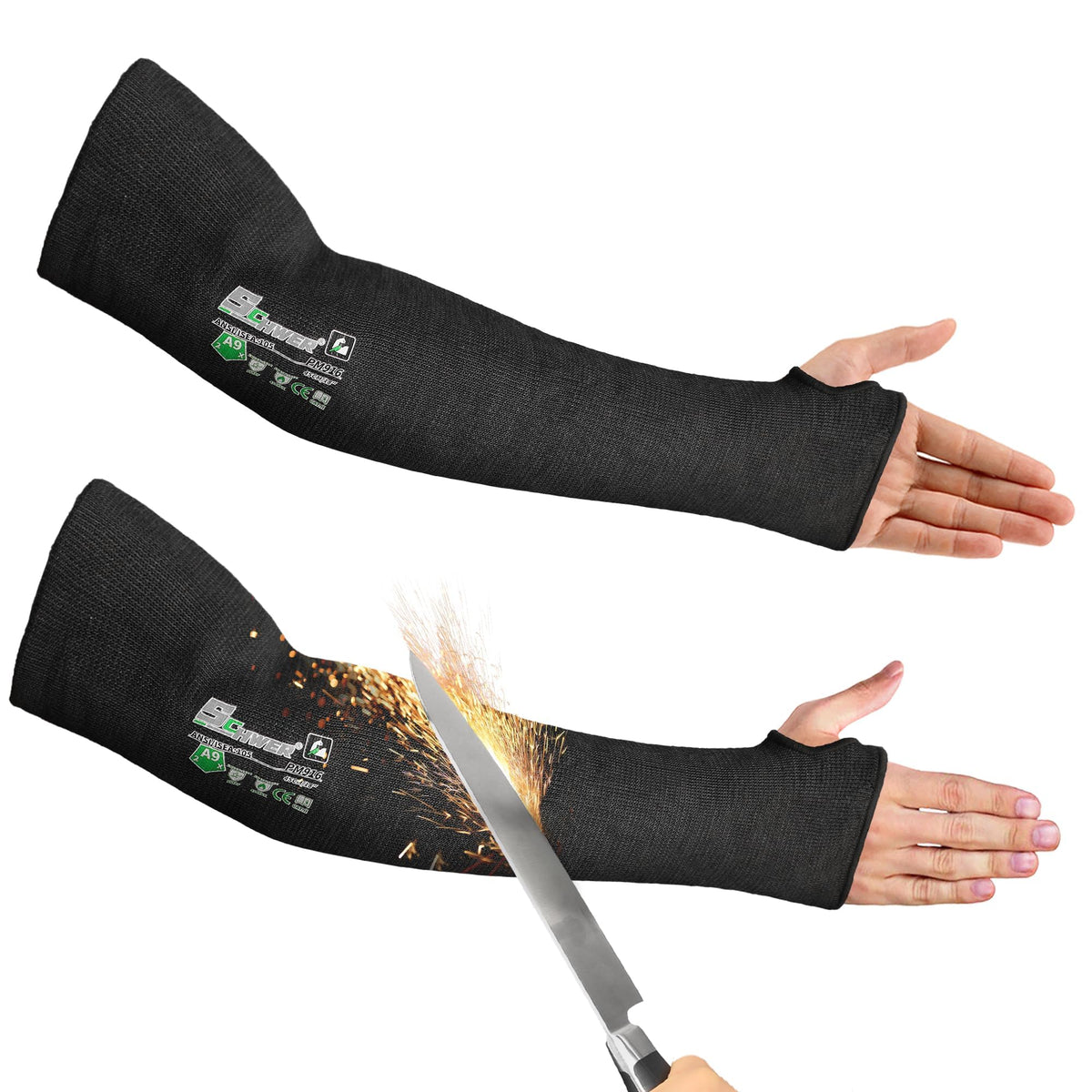 Schwer PM916 arm sleeve 18in with cut protection for heavy-duty tasks