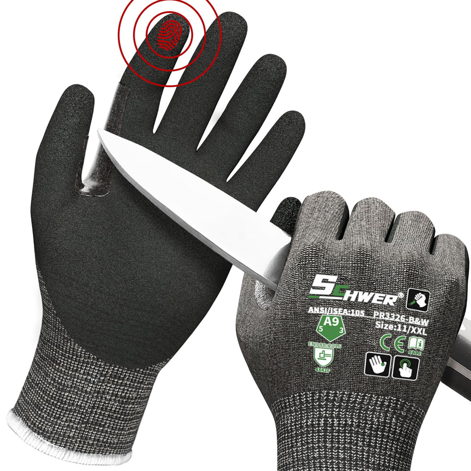 Schwer ProGuard glove front view showing durable cut-resistant design for tough tasks.