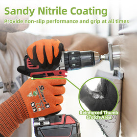 Schwer ProGuard glove reinforced-thumb detail for heavy-duty tasks.