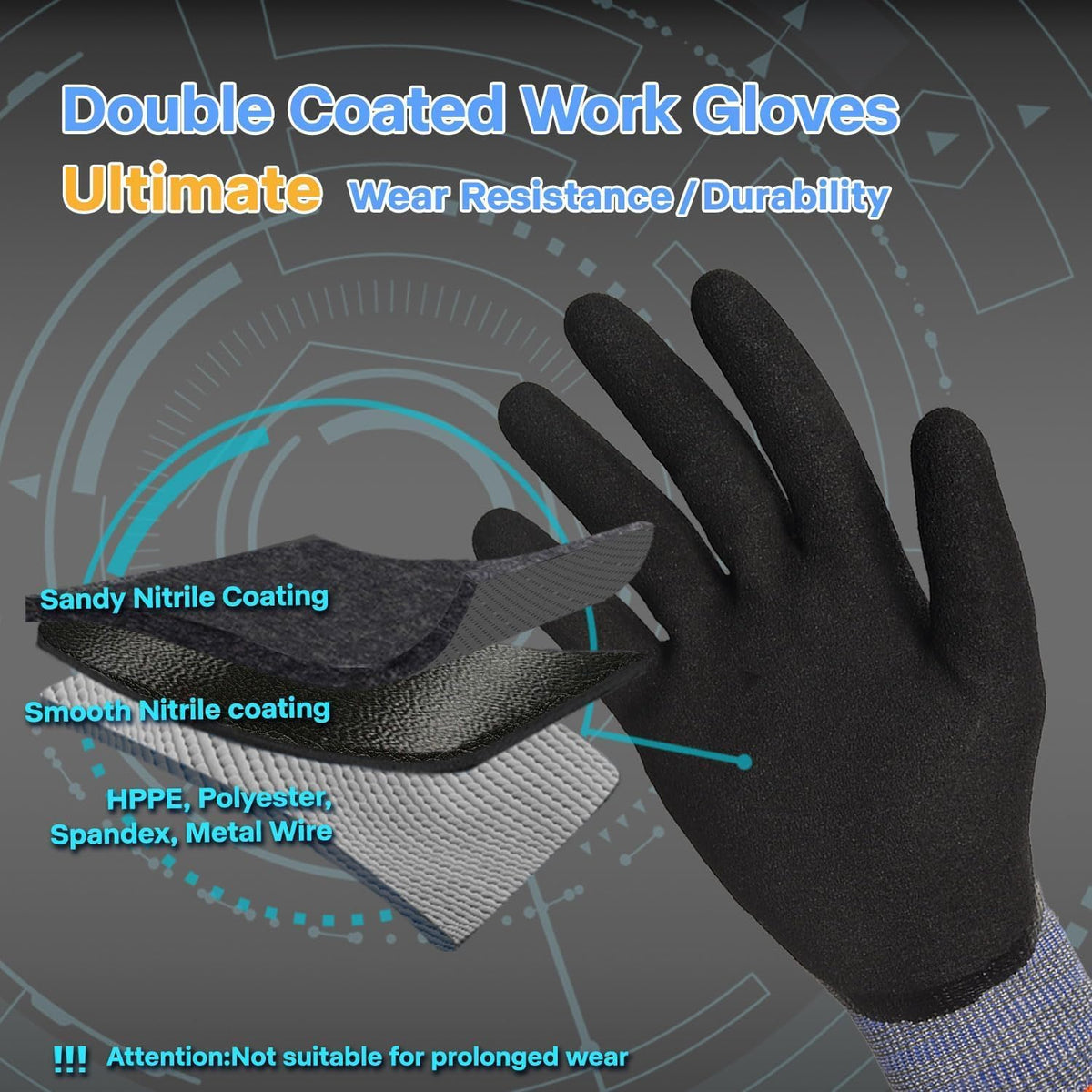 Schwer ProGuard-X gloves with durable double nitrile finish for long-lasting protection.