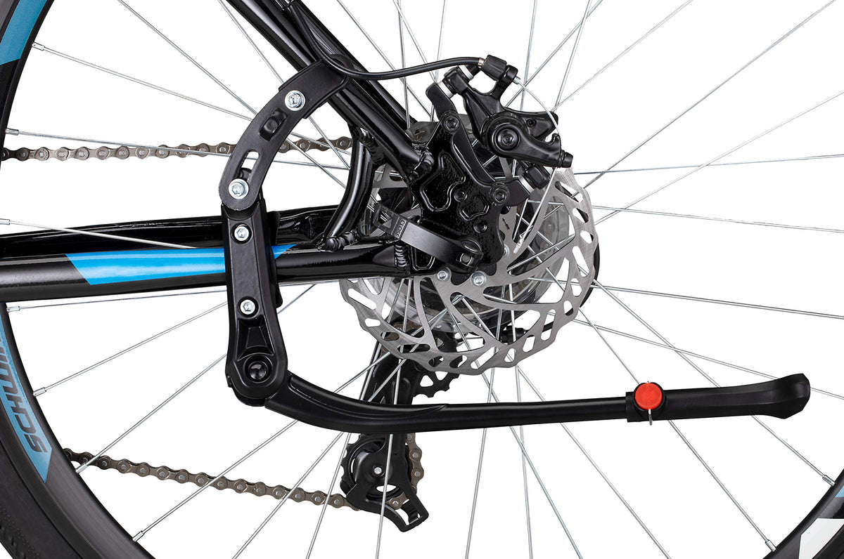 Schwinn rear kickstand fits most adult bikes with included hardware.