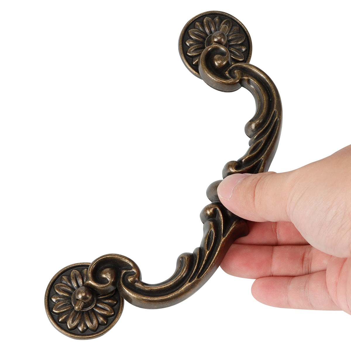 Sckoten rounded-edge drawer pull protects furniture surfaces during handling