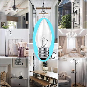 SCOMX dimmable incandescent vanity bulb for flattering bathroom lighting