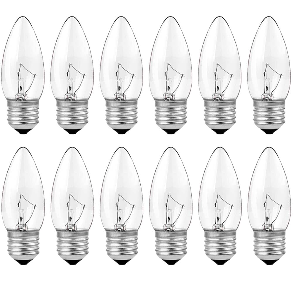 SCOMX torpedo tip bulb with clear glass for chandeliers and fixtures