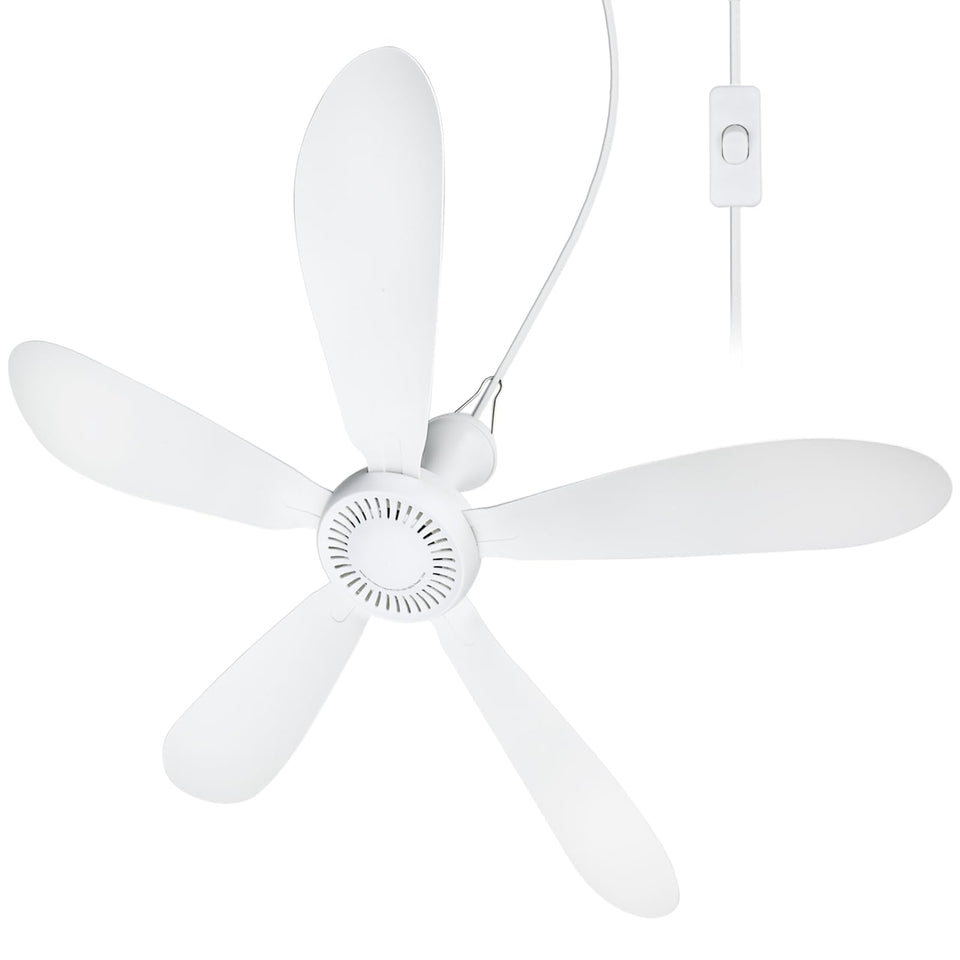 SCOOYEEES 28-inch ceiling fan front view delivers a refreshing breeze for outdoor gazebo use.