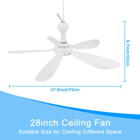 SCOOYEEES 28-inch fan on/off switch allows quick, convenient control.
