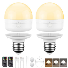 scopow e26 rechargeable bulb with magnetic base for versatile mounting