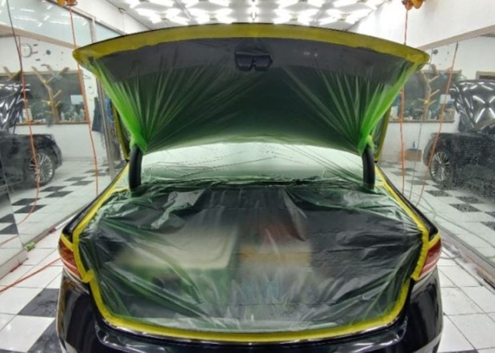 Scotch Brands masking film enables quick cleanup after painting projects.