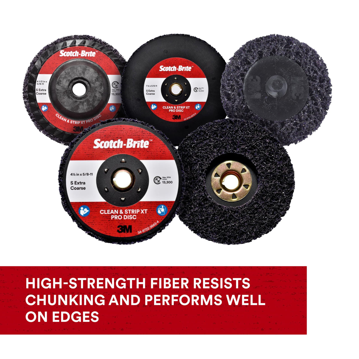 Scotch-Brite XT Pro Disc produces a fine finish after coating removal.