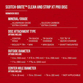Scotch-Brite XT Pro Disc offers low vibration during operation.