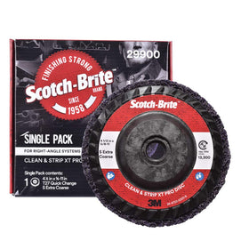 Scotch-Brite XT Pro Disc purple body for durable metal stripping and coating removal.