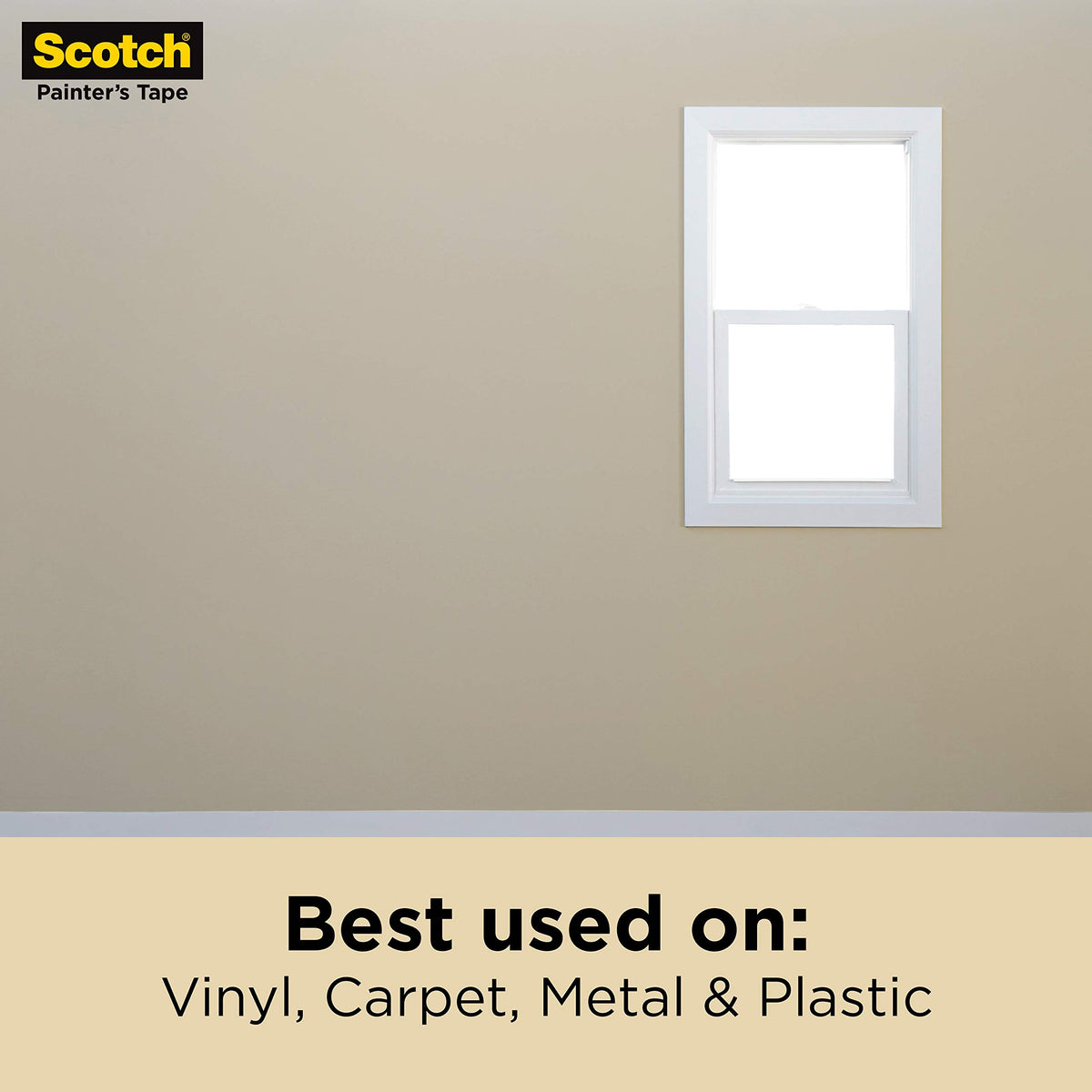 Scotch masking tape packaging and core reflect post-consumer waste reuse