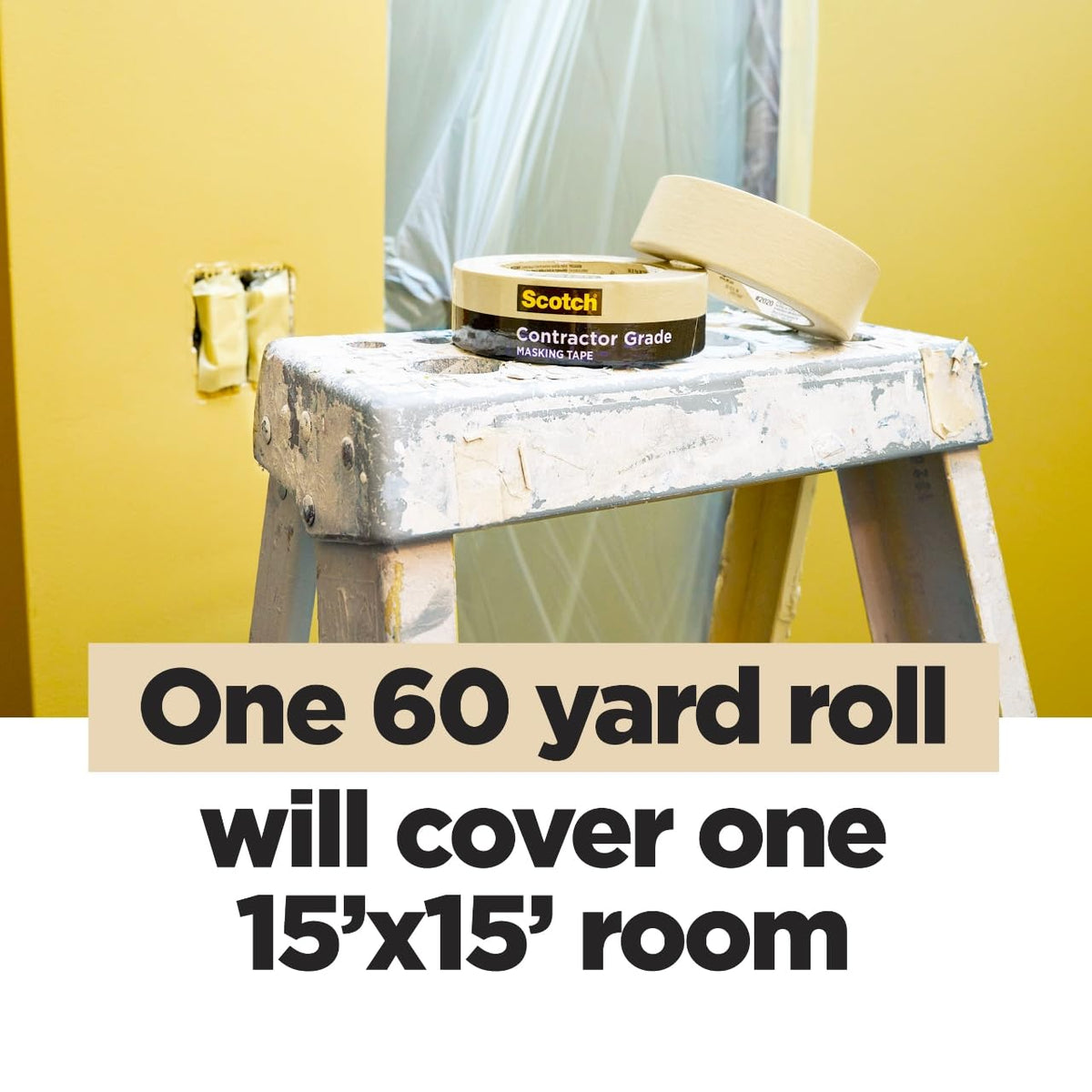 Scotch masking tape ready for painter workflows with reliable adhesion.