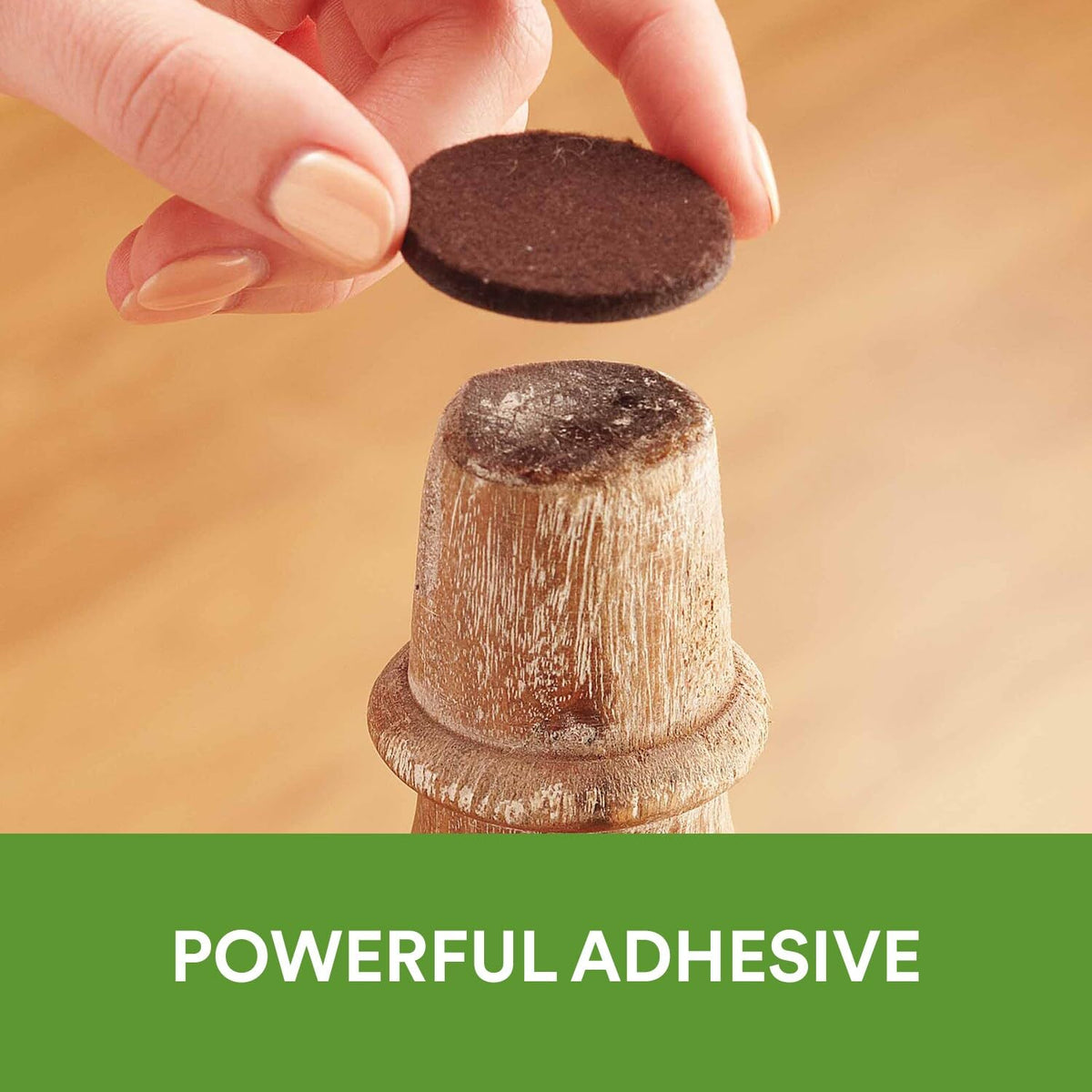 Brown Scotch felt pads with assorted sizes fit tables and lamps without scratches