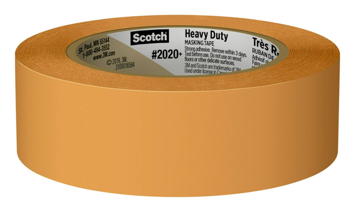 Scotch Heavy Duty Tape on carpet protects fibers during masking.
