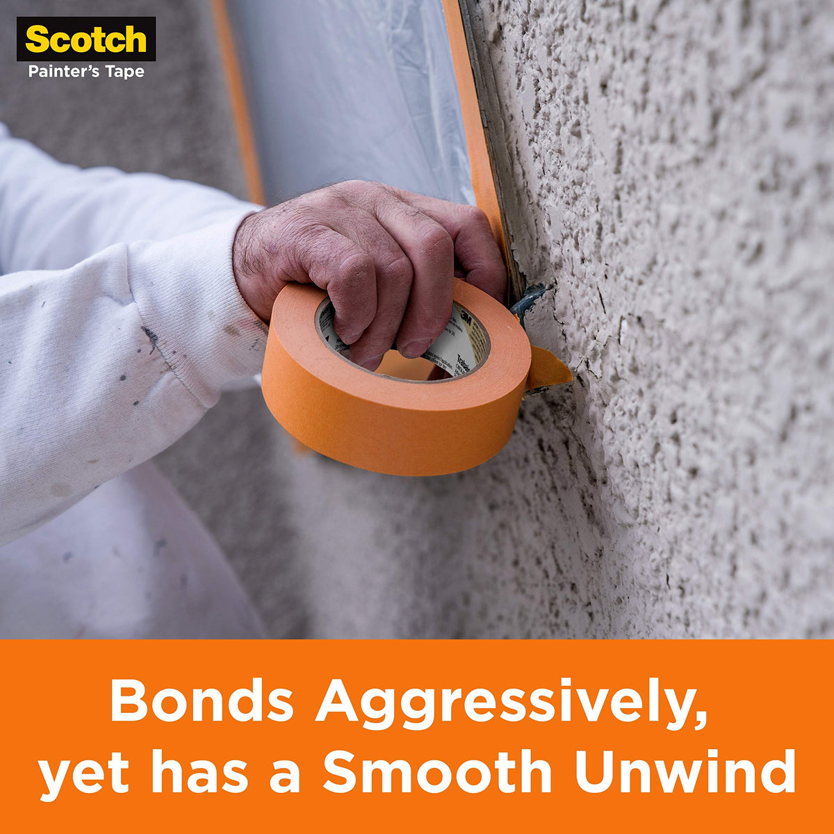 Scotch Heavy Duty Tape smooth unwind reduces snags during use.